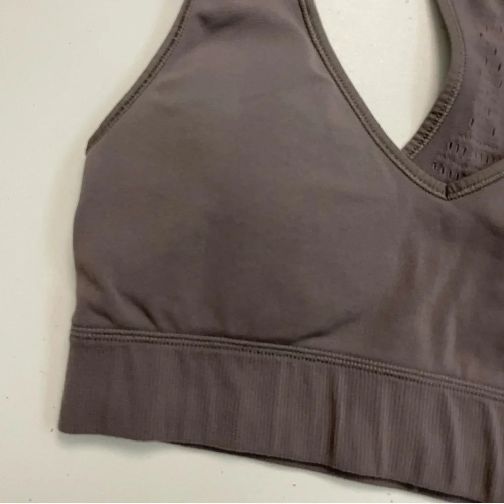 Lululemon Reveal Sports Bra Digital Rain Light Support Knit Lunar Rock Taupe
